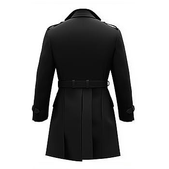 ジャケット・アウター Polyester Typewriter Double BreastedCoat Double Breasted Victorian Coat, Gothic Flared Dress Coat